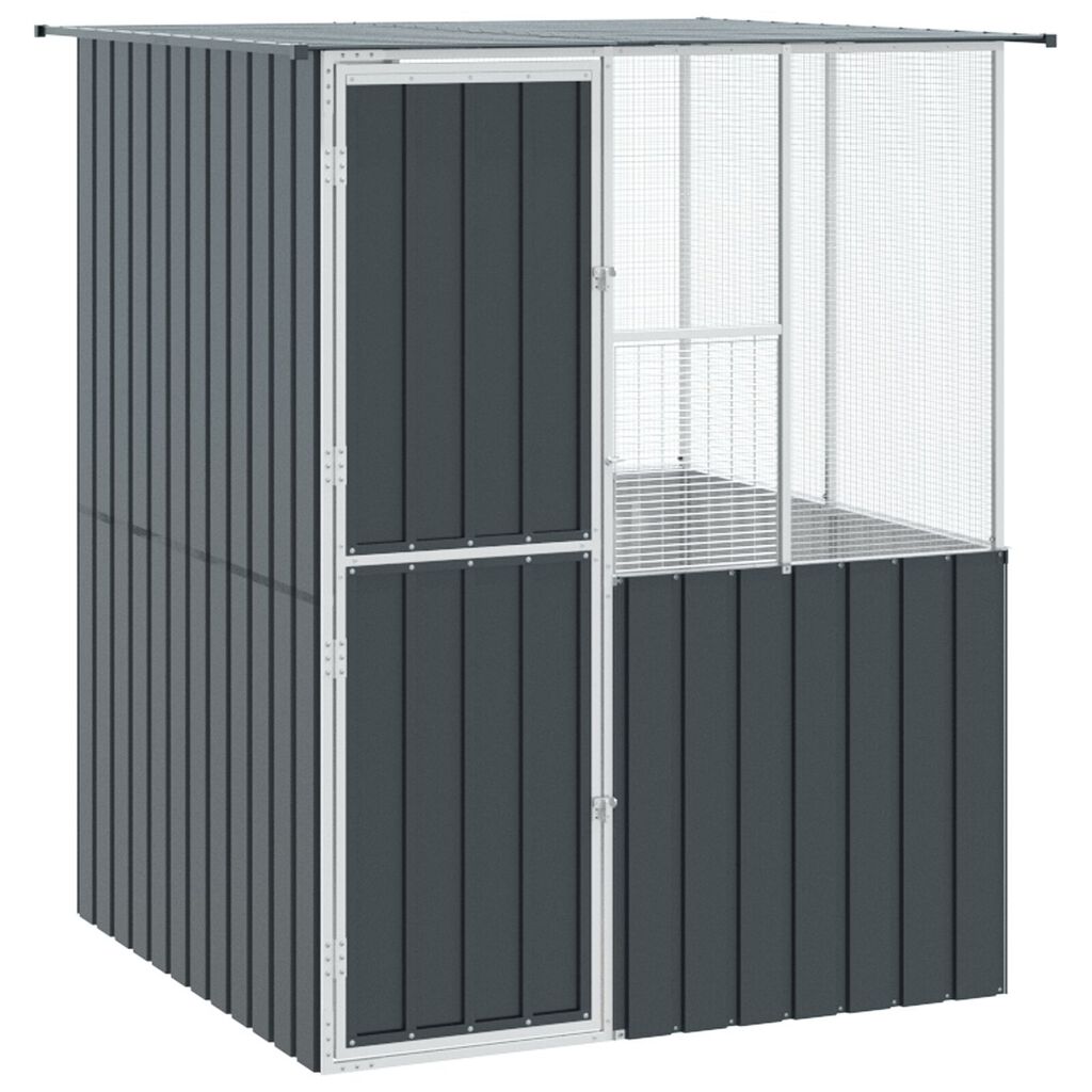 vidaXL Bird Cage Anthracite 215x78x200 cm Galvanised Steel