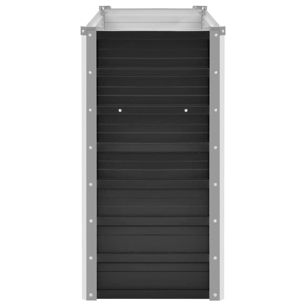 vidaXL Garden Raised Bed Anthracite 160x40x77 cm Galvanised Steel