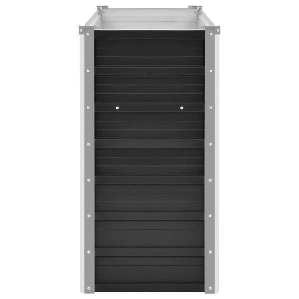 vidaXL Garden Raised Bed Anthracite 160x40x77 cm Galvanised Steel