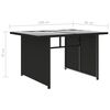 vidaXL 10 Piece Garden Lounge Set with Cushions Poly Rattan Black