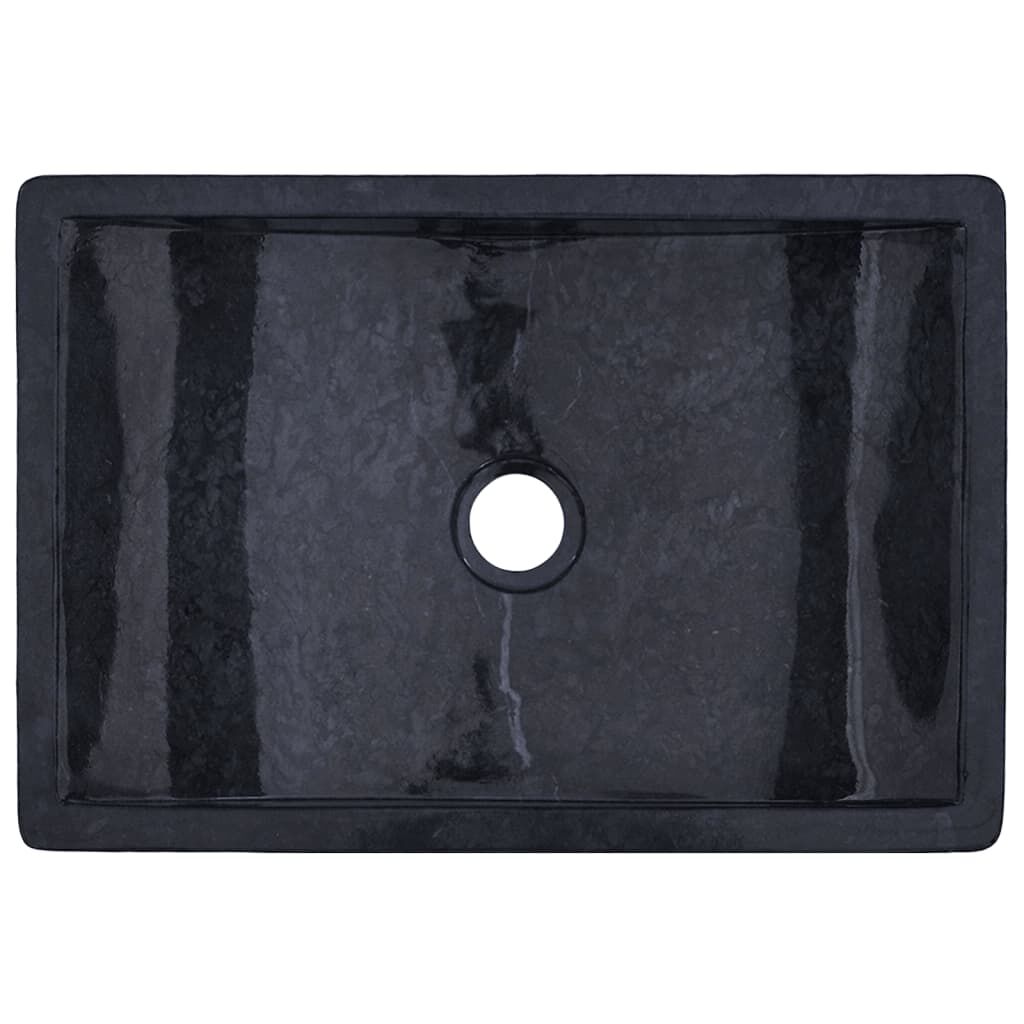 vidaXL Bathroom Vanity Cabinet with Black Marble Sinks Solid Wood Teak