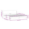 vidaXL Bed Frame "Dover" Light Grey 193x203 cm Fabric