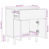 vidaXL Bedside Cabinet Brown 50 x 33 x 60 cm Solid acacia wood