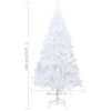 vidaXL Artificial Pre-lit Christmas Tree with Thick Branches White 180 cm