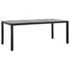 vidaXL 9 Piece Outdoor Dining Set Poly Rattan Black