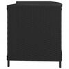 vidaXL Storage Shelves 2 pcs Black Poly Rattan