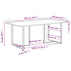 vidaXL Dining Table 180 cm Rough Mango Wood