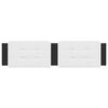 vidaXL Headboard Cushion "Zadar" White and Black 193 cm Faux Leather