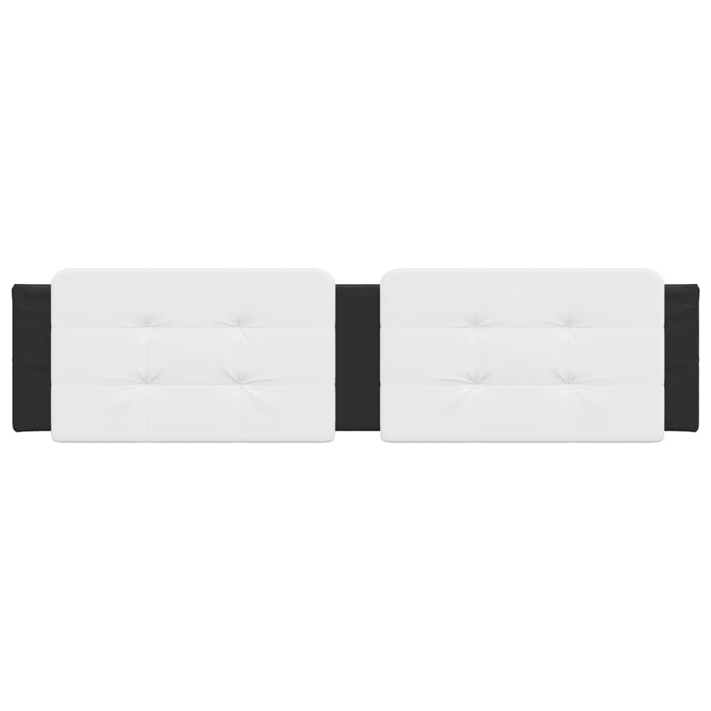 vidaXL Headboard Cushion "Zadar" White and Black 193 cm Faux Leather