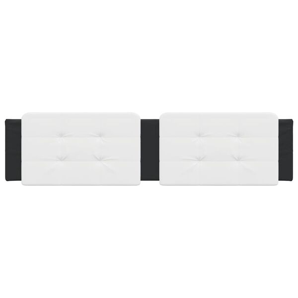 vidaXL Headboard Cushion "Zadar" White and Black 193 cm Faux Leather