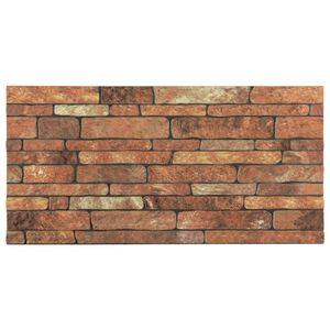 vidaXL 3D Wall Panels with Brown Brick Design 10 pcs EPS