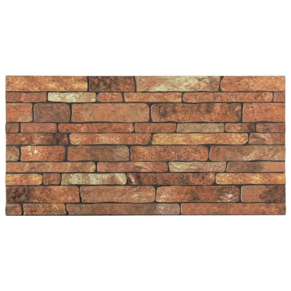 vidaXL 3D Wall Panels with Brown Brick Design 10 pcs EPS