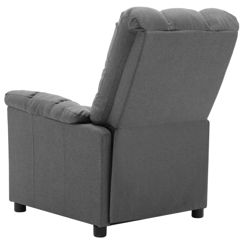 vidaXL Electric Recliner Chair Light Grey Fabric