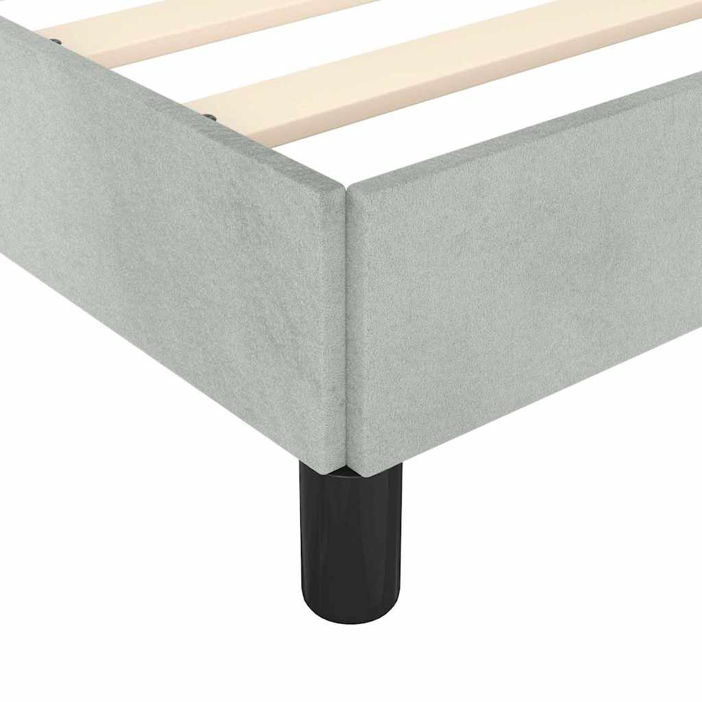 vidaXL Bed Frame without Mattress Light Grey Queen Velvet