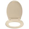 vidaXL Soft-Close Toilet Seat Quick Release Beige Oval