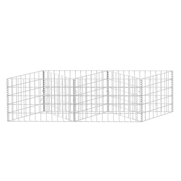 vidaXL Gabion Basket Galvanised Steel 120x30x50 cm