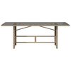 vidaXL Garden Table with Glass Top Beige 190x80x74 cm Poly Rattan