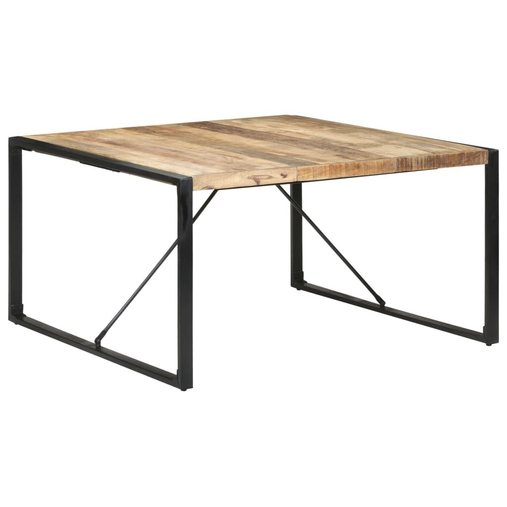 vidaXL Dining Table 140x140x75 cm Rough Mango Wood