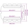 vidaXL Replacement Canopy for Garden Swing Cream 188/168x145/110 cm