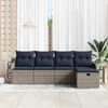 vidaXL Garden Sofa Set 5 pcs Grey and navy 231 x 117 x 85 cm