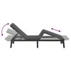 vidaXL Sun Lounger with Cushion Grey Poly Rattan
