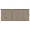 vidaXL Garden Highback Chair Cushions 6 pcs Taupe 120x50x3 cm Fabric