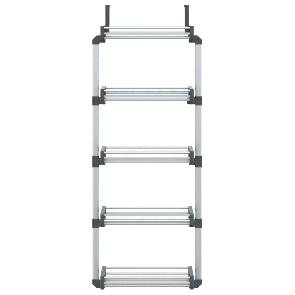 vidaXL Door Organiser with 5 Shelves 52x20x135 cm Aluminium