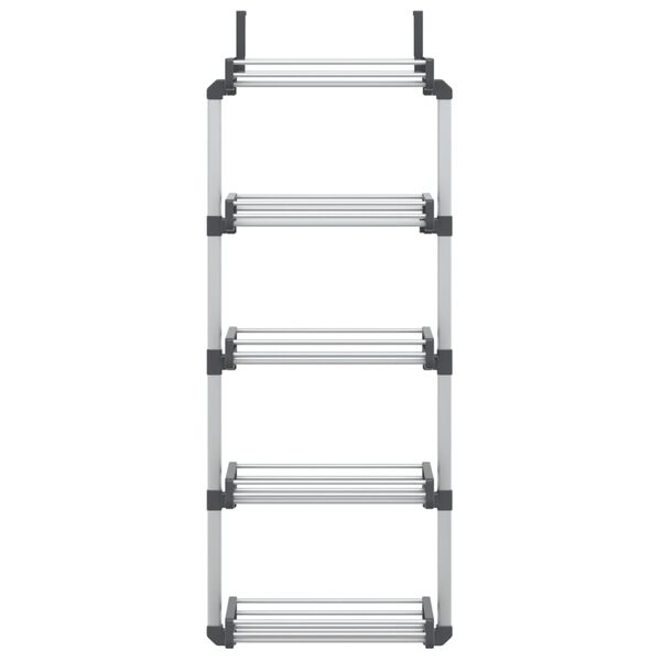 vidaXL Door Organiser with 5 Shelves 52x20x135 cm Aluminium