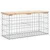 vidaXL Garden Bench Gabion Design 83x31.5x42 cm Solid Wood Pine