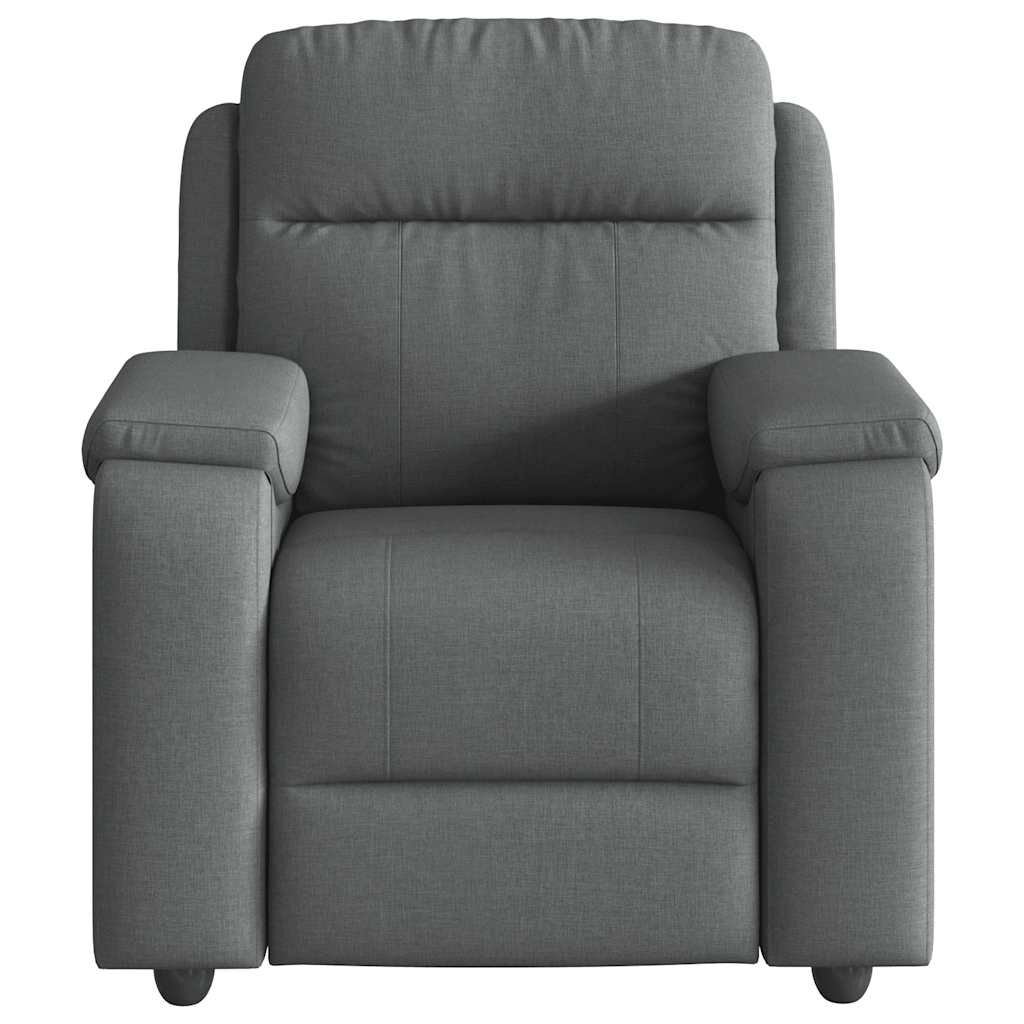 vidaXL Recliner Chair Dark Grey Fabric