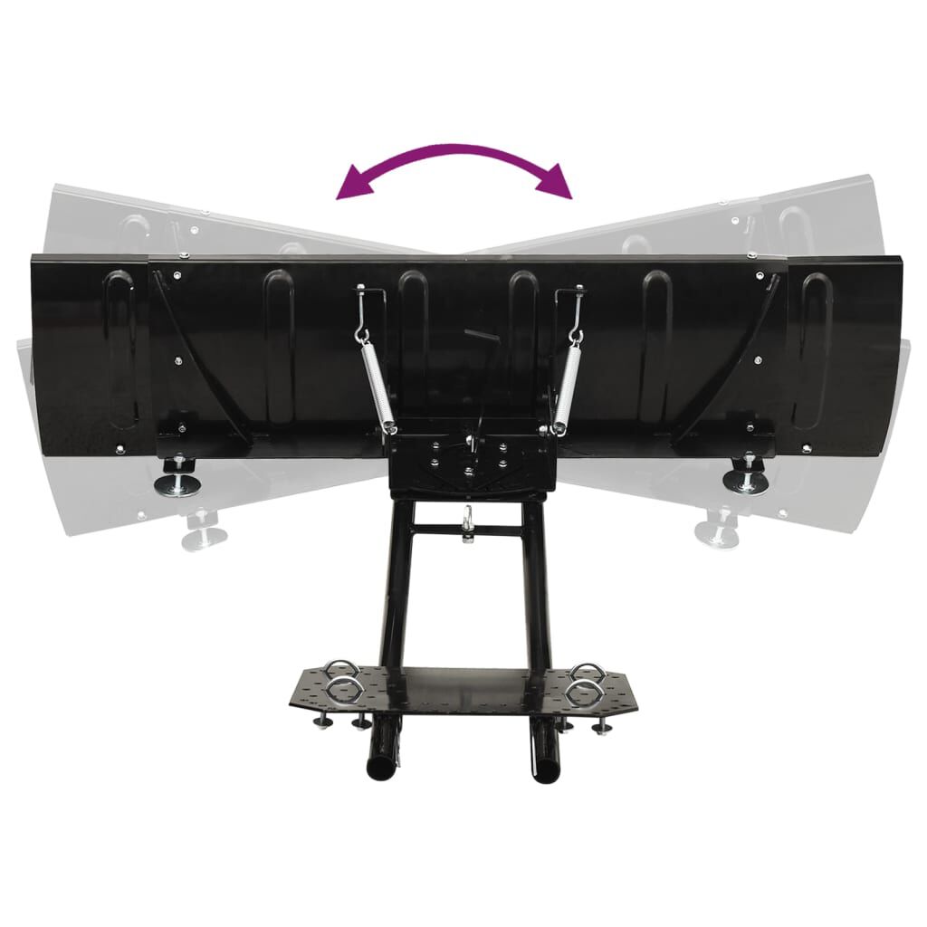vidaXL Snow Plough for ATV 150x38 cm Black