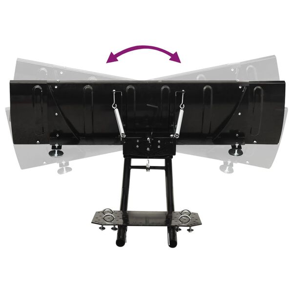 vidaXL Snow Plough for ATV 150x38 cm Black
