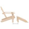 vidaXL Garden Adirondack Chair with Ottoman and Table Solid Fir Wood