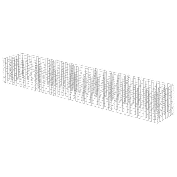 vidaXL Gabion Raised Bed Galvanised Steel 360x50x50 cm