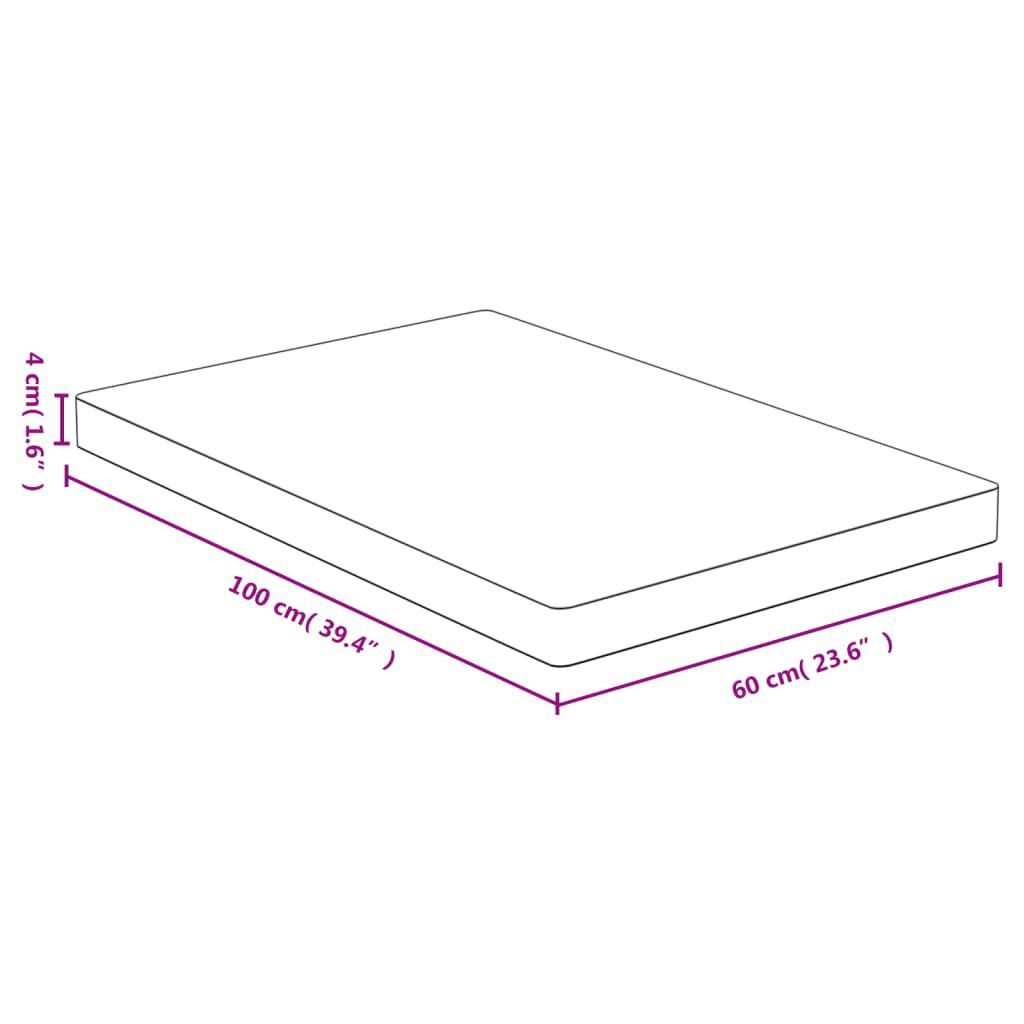 vidaXL Table Top 60x100x4 cm Bamboo