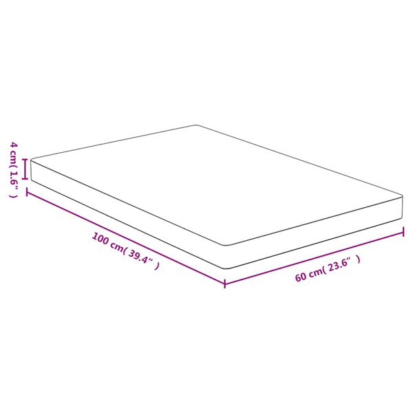 vidaXL Table Top 60x100x4 cm Bamboo