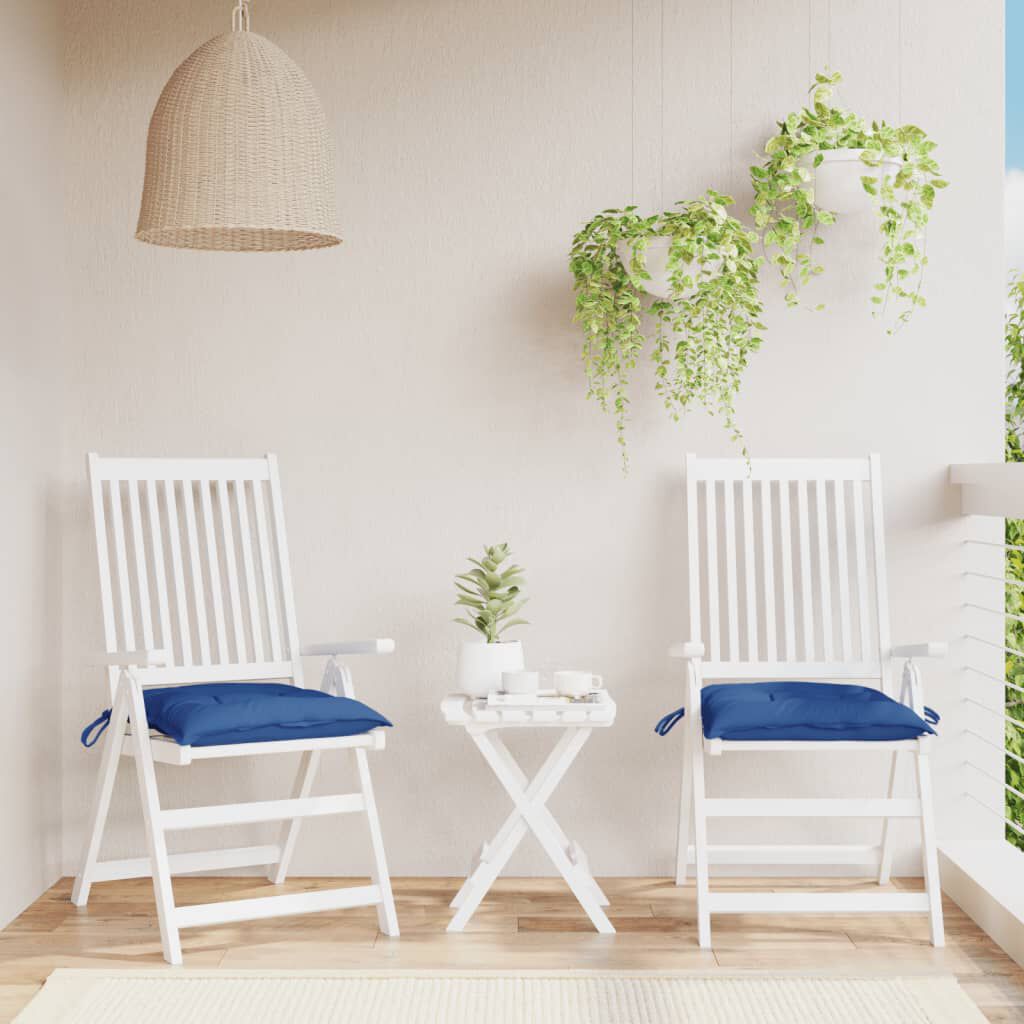 vidaXL Chair Cushions 2 pcs Blue 40x40x7 cm Oxford Fabric