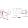 vidaXL 2-Seater Sofa Bed Dark Grey Velvet