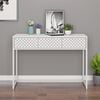 vidaXL Console Table White 106x35x75 cm Steel