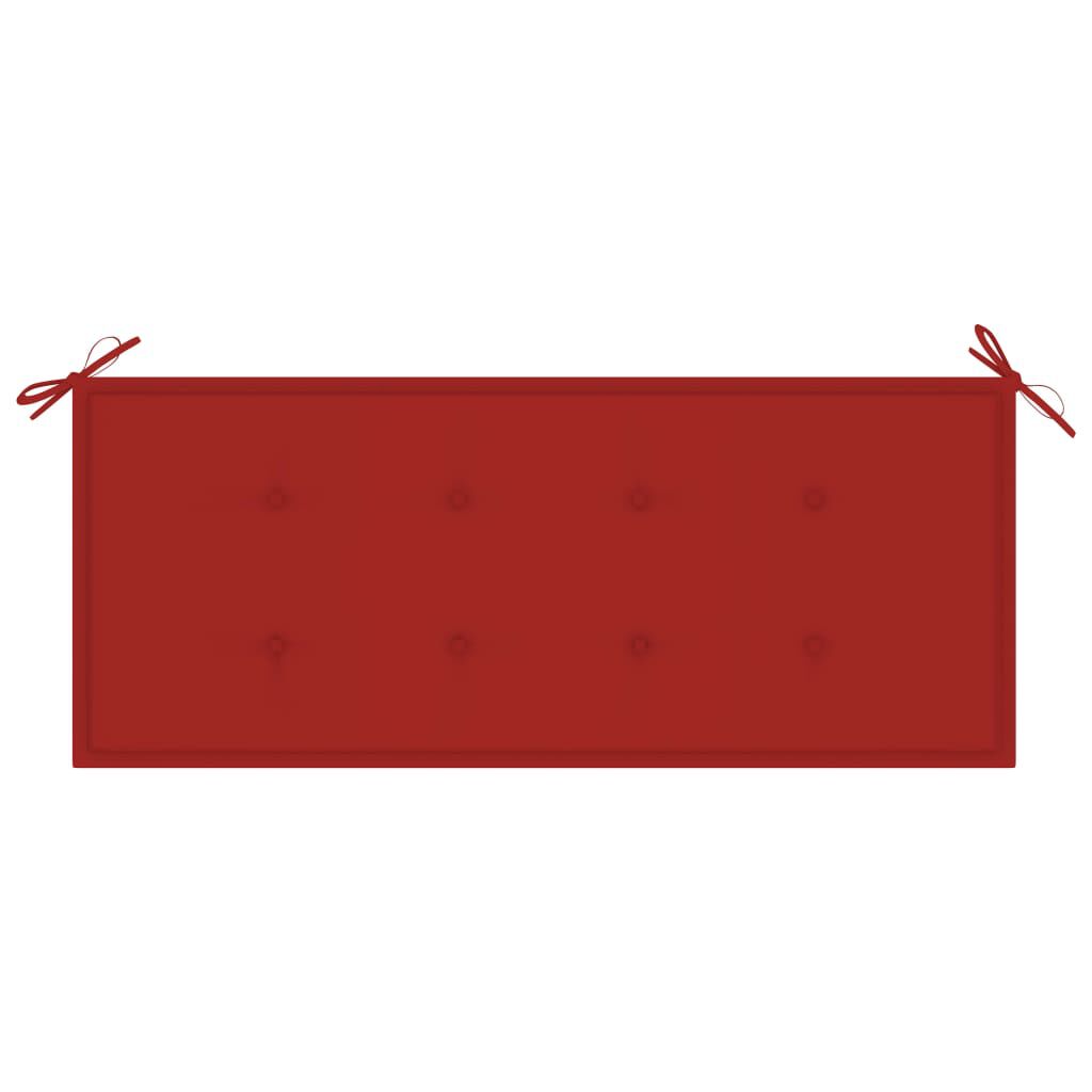 vidaXL Garden Bench with Cushion 120 cm Bamboo