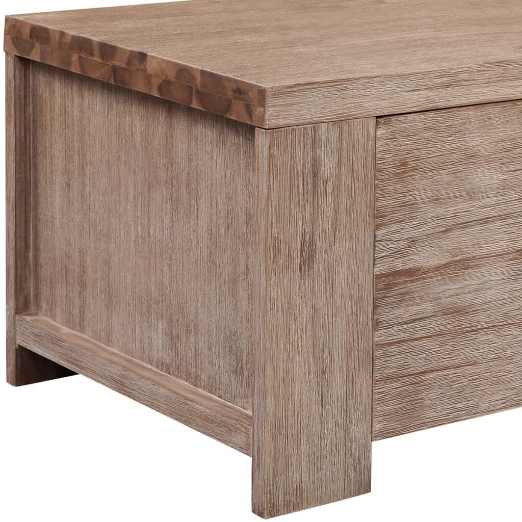 vidaXL TV Cabinet Solid Brushed Acacia Wood 140x38x40 cm