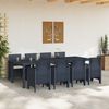 vidaXL Garden Dining Set 9 pcs Anthracite Polt rattan