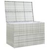vidaXL Garden Storage Box Light Grey 150x100x100 cm Poly Rattan