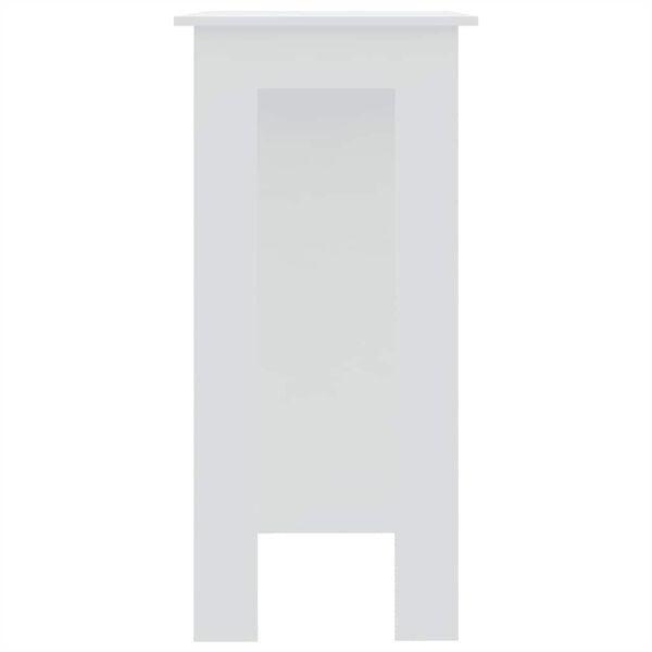 vidaXL Bar Table with Shelf White 102x50x103.5 cm Engineered Wood