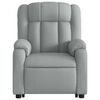 vidaXL Electric Stand up Massage Recliner Chair Light Grey Fabric
