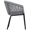 vidaXL 3 Piece Bistro Set with Cushions PE Rattan Grey