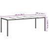 vidaXL Garden Dining Table Pure black 250 x 100 x 75 cm Poly rattan