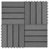 vidaXL 11 pcs Decking Tiles Deep Embossed WPC 30x30 cm 1 sqm Grey