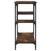 vidaXL Console Table with Shelves Smoked Oak 100x35x75 cm