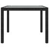 vidaXL 7 Piece Outdoor Dining Set with Cushions Poly Rattan Black
